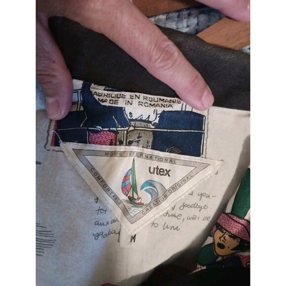 Utex Vintage Rare 80s Black Women’s Sz Med Jacket Monaco Theme Lining Romainia - Picture 2 of 8